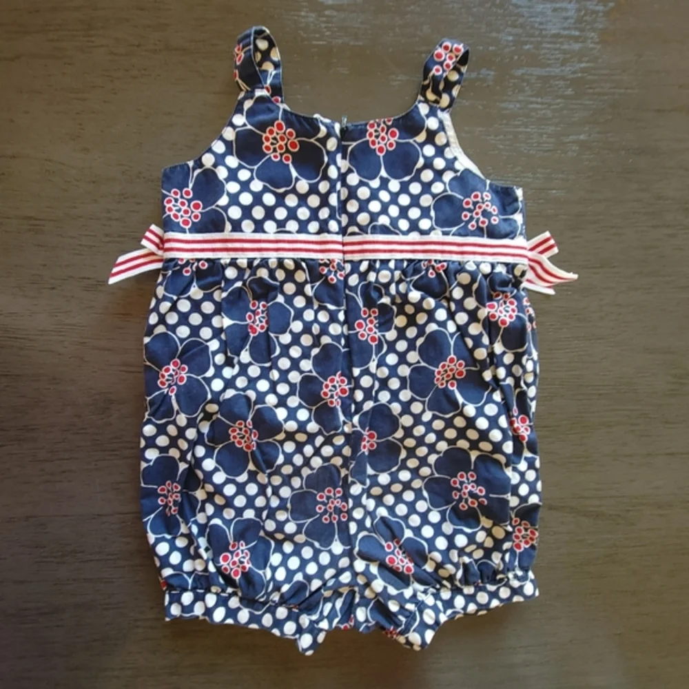 Gymboree‎ Patriotic Red, White, & Blue Romper Size 18-24M
